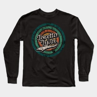 Loretta Lynn // Retro Circle Crack Vintage Long Sleeve T-Shirt